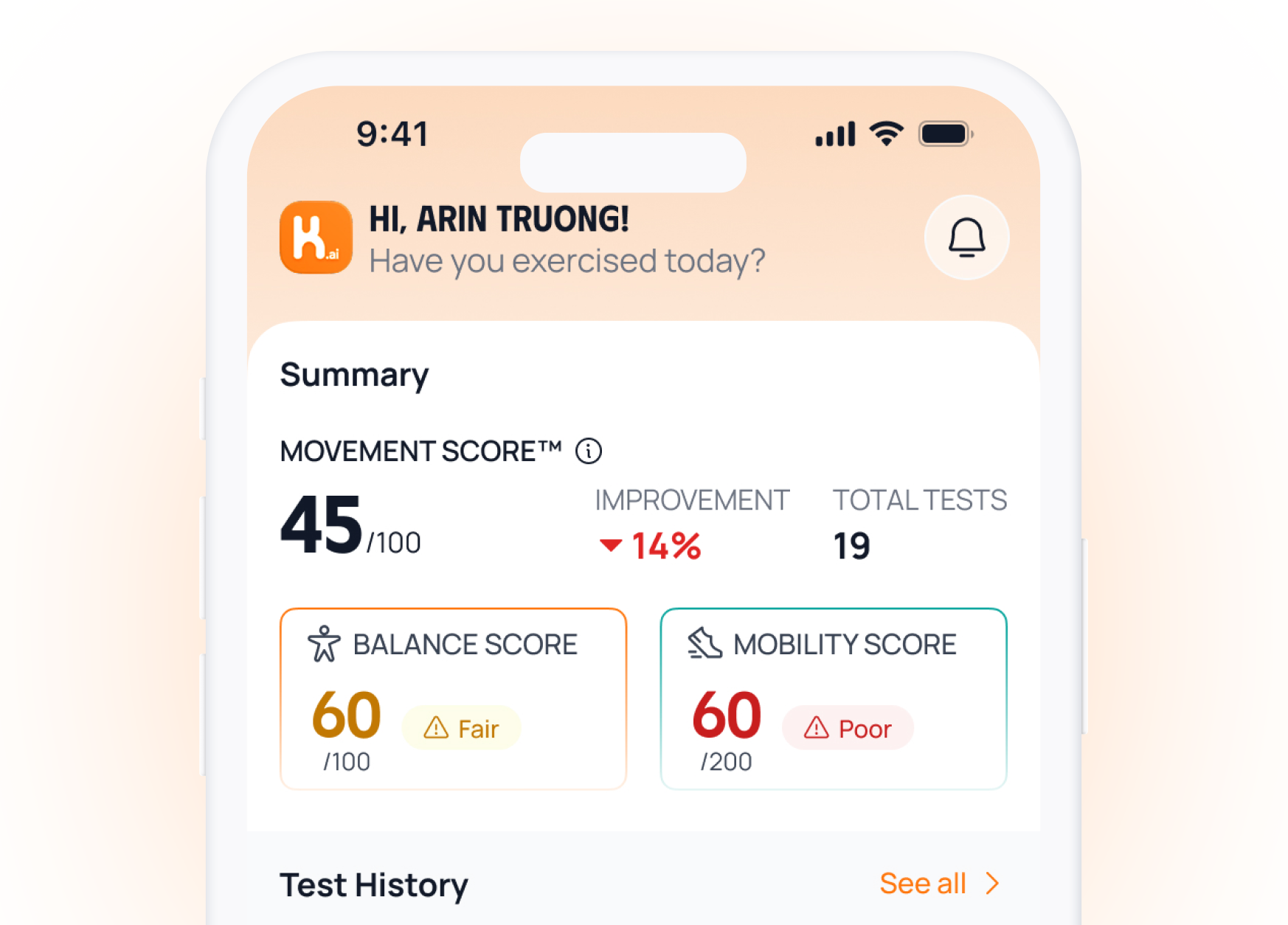 Progress tracking on phone